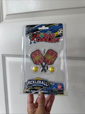 World's Coolest Pickleball Paddle & Balls - Pink/Yellow
